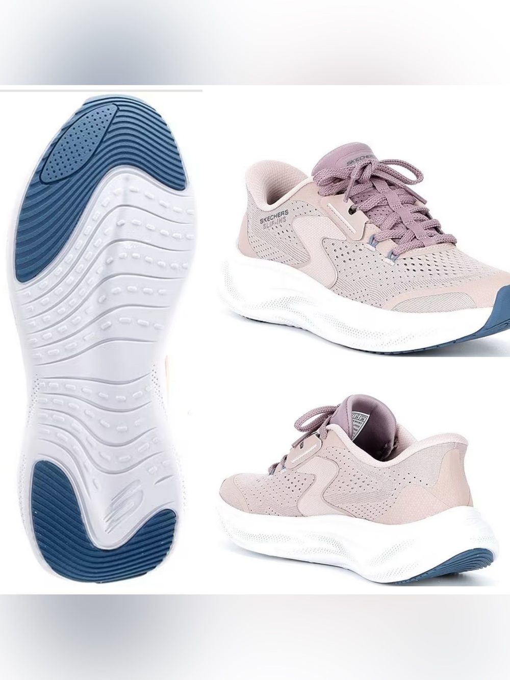Women's Hands Free Slip-Ins Skech Cloud - Plush Horizon Sneakers 8 NWT